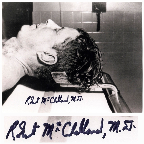 Dr. Robert McClelland Signed Photo of John F. Kennedy as Pronounced Dead